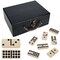 WE Games Double 9 Dominoes in Wooden Treasure Box, Ivory Color